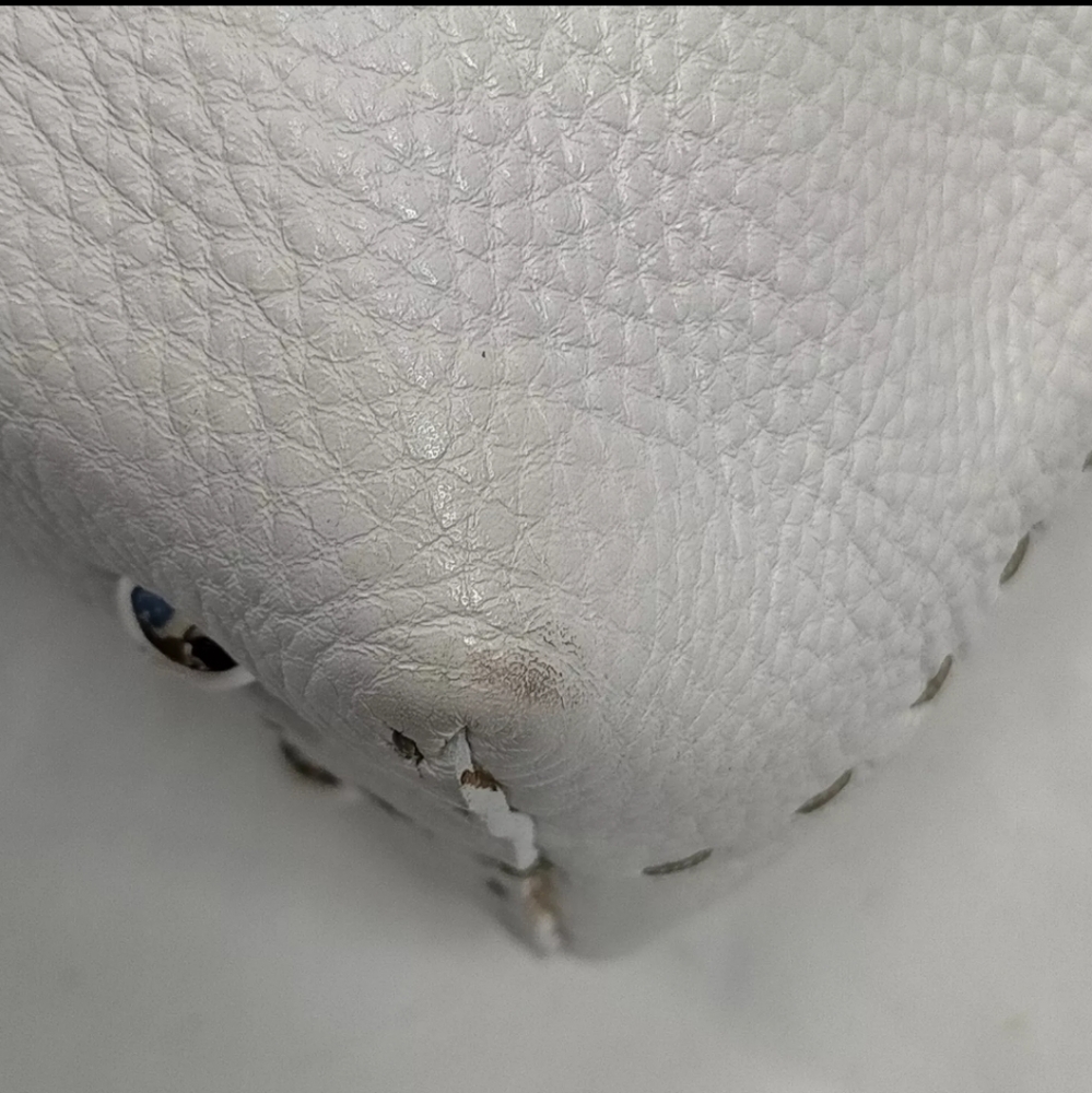 Fendi Selleria White Leather Handbag - Picture 6 of 12